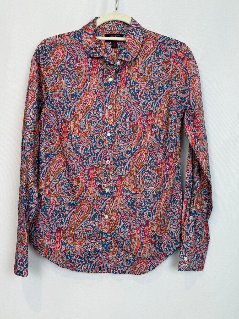 Liberty Art Fabrics for J.Crew Paisley Button Down Shirt Size 6 Cotton